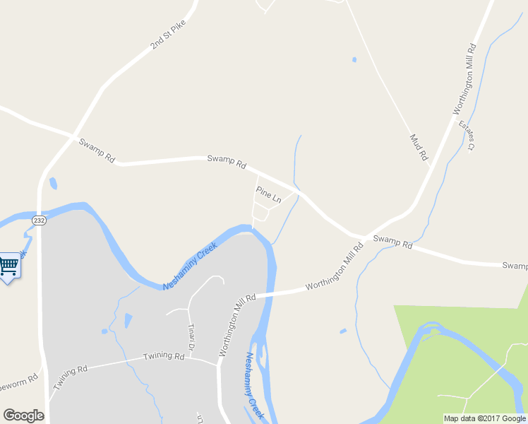 map of restaurants, bars, coffee shops, grocery stores, and more near 75 Hickory Lane in Newtown