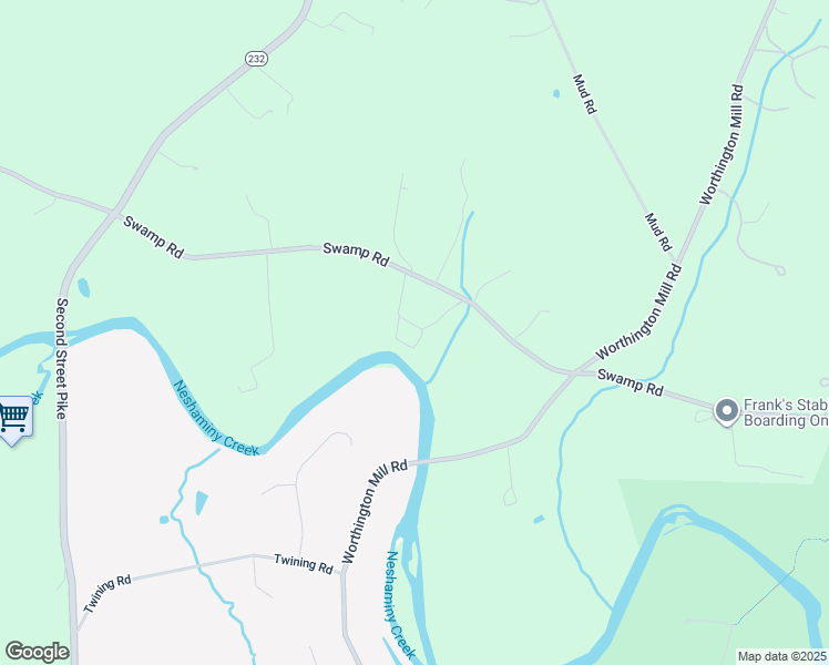 map of restaurants, bars, coffee shops, grocery stores, and more near 75 Hickory Lane in Newtown