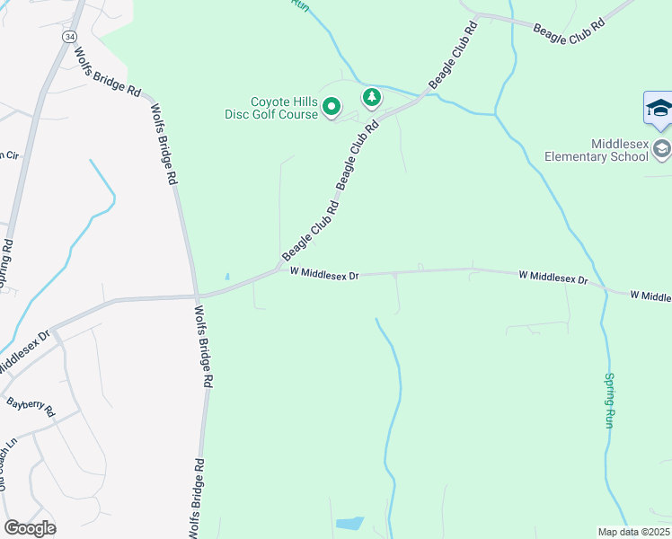 map of restaurants, bars, coffee shops, grocery stores, and more near 143 West Middlesex Drive in Carlisle