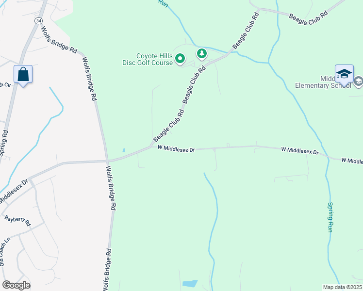 map of restaurants, bars, coffee shops, grocery stores, and more near 143 West Middlesex Drive in Carlisle