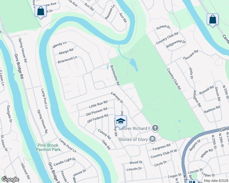 map of restaurants, bars, coffee shops, grocery stores, and more near 610 Brentwater Road in Camp Hill