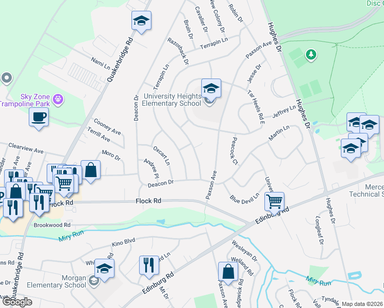 map of restaurants, bars, coffee shops, grocery stores, and more near 9 Wolfpack Road in Hamilton Township