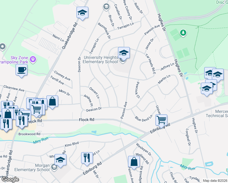 map of restaurants, bars, coffee shops, grocery stores, and more near 11 Wolfpack Road in Hamilton Township