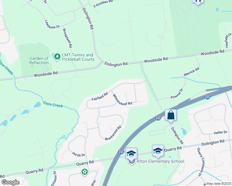 map of restaurants, bars, coffee shops, grocery stores, and more near 1456 Wheatsheaf Road in Morrisville