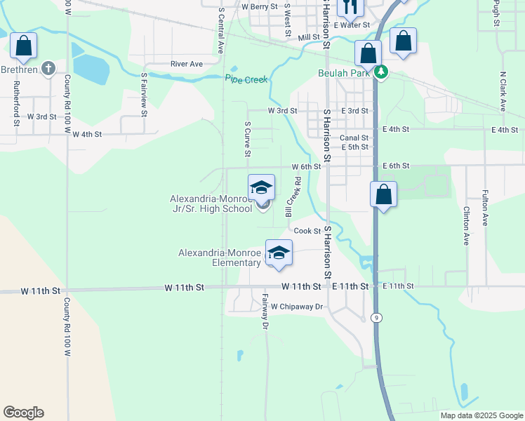 map of restaurants, bars, coffee shops, grocery stores, and more near 1 Burden Court in Alexandria