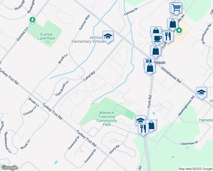 map of restaurants, bars, coffee shops, grocery stores, and more near 1865 Heritage Drive in Jamison