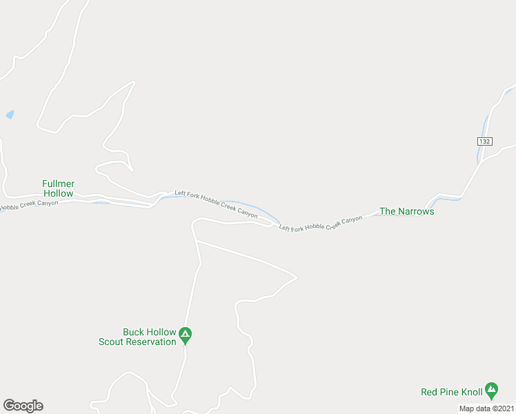 map of restaurants, bars, coffee shops, grocery stores, and more near Left Fork Hobble Creek Canyon in Springville