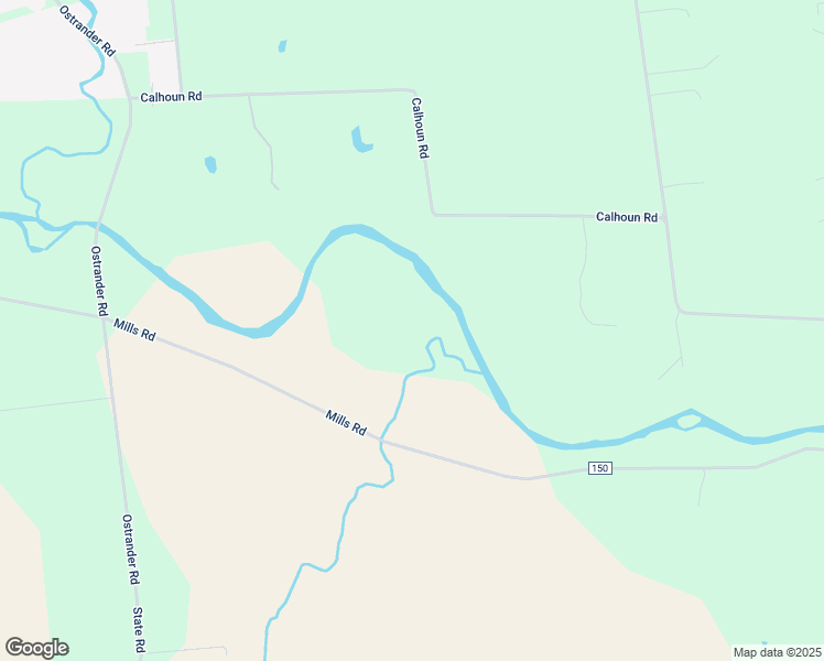 map of restaurants, bars, coffee shops, grocery stores, and more near 7994 Mills Road in Ostrander