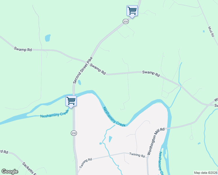 map of restaurants, bars, coffee shops, grocery stores, and more near 765 Swamp Road in Newtown