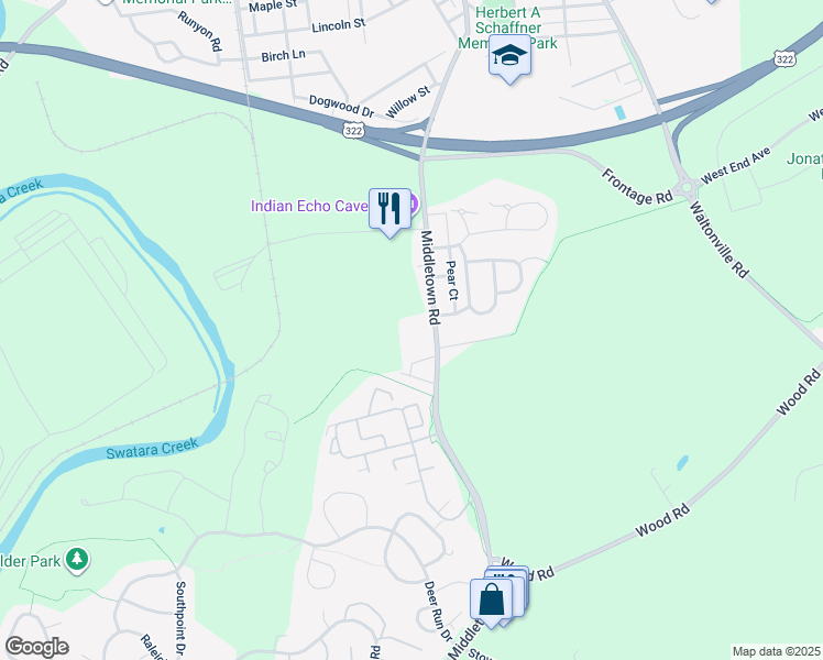 map of restaurants, bars, coffee shops, grocery stores, and more near 486 Middletown Road in Hummelstown