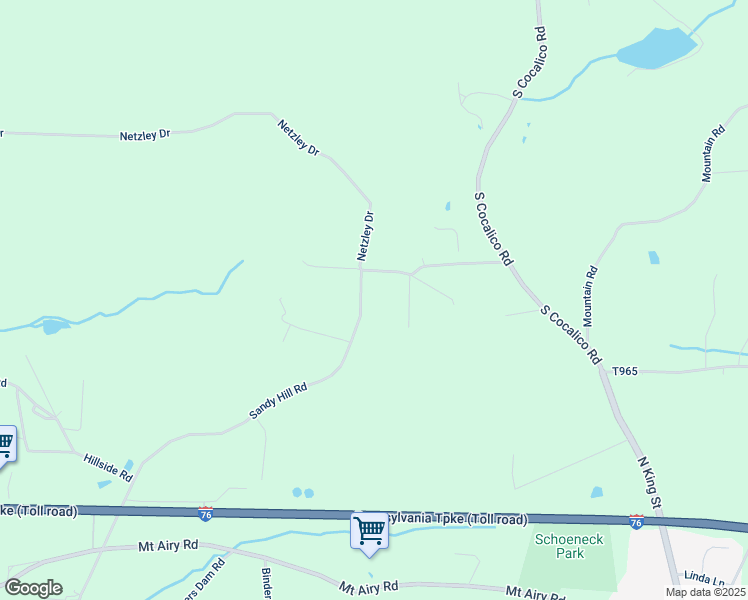 map of restaurants, bars, coffee shops, grocery stores, and more near 215 Sandy Hill Road in Denver