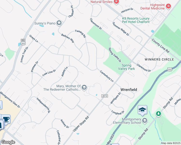 map of restaurants, bars, coffee shops, grocery stores, and more near 330 Grays Lane in Lansdale
