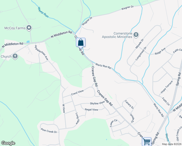 map of restaurants, bars, coffee shops, grocery stores, and more near 470 Cranes Gap Road in Carlisle