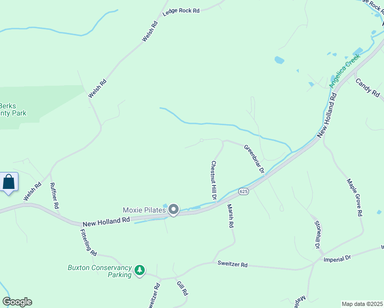 map of restaurants, bars, coffee shops, grocery stores, and more near 14 Chestnut Hill Drive in Mohnton