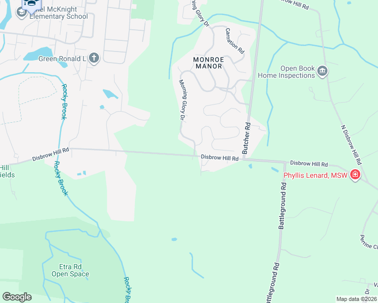 map of restaurants, bars, coffee shops, grocery stores, and more near 181 Disbrow Hill Road in Monroe Township