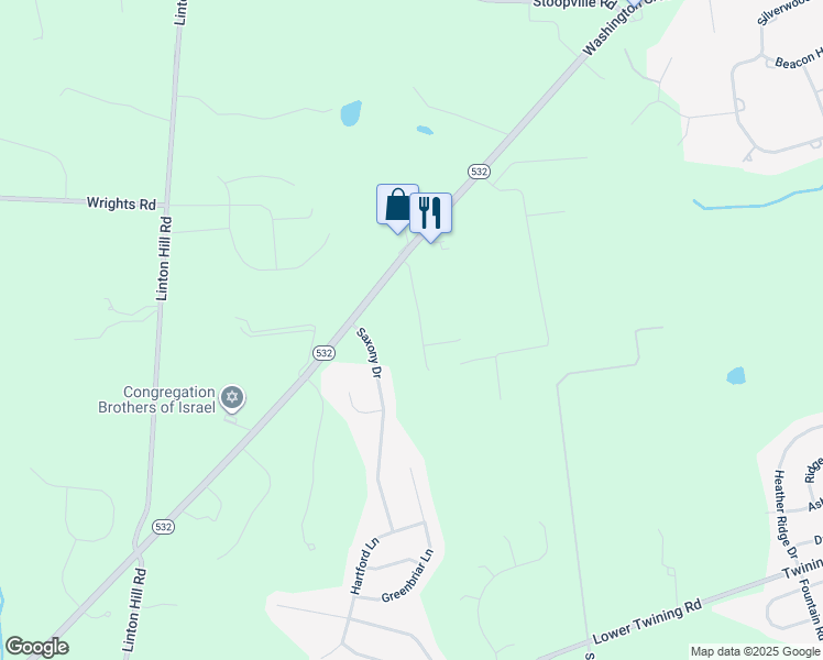 map of restaurants, bars, coffee shops, grocery stores, and more near 4 Foxhall Road in Newtown