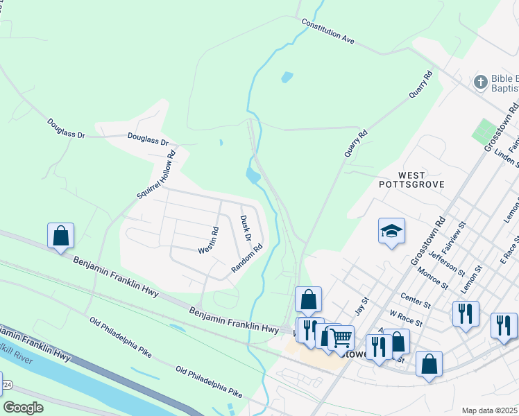 map of restaurants, bars, coffee shops, grocery stores, and more near 70 Random Road in Douglassville