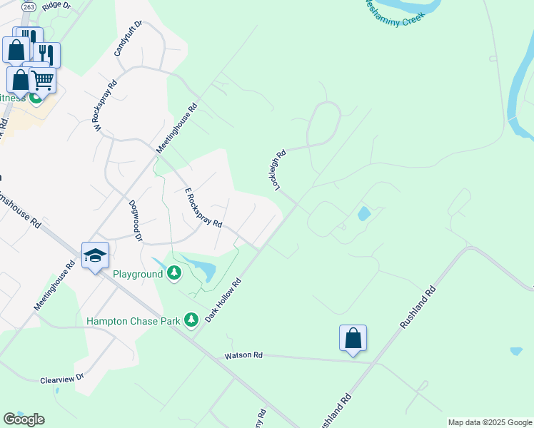 map of restaurants, bars, coffee shops, grocery stores, and more near 2456 Primrose Court in Jamison