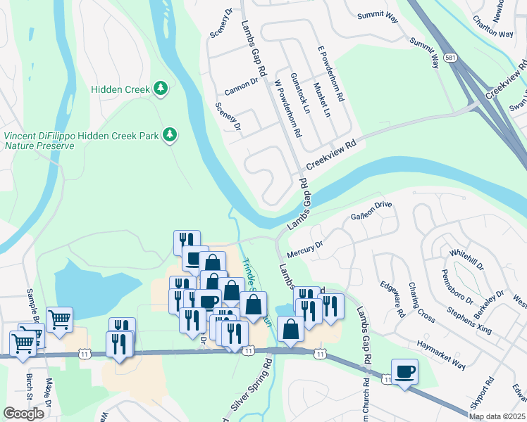map of restaurants, bars, coffee shops, grocery stores, and more near 1143 Dry Powder Circle in Mechanicsburg