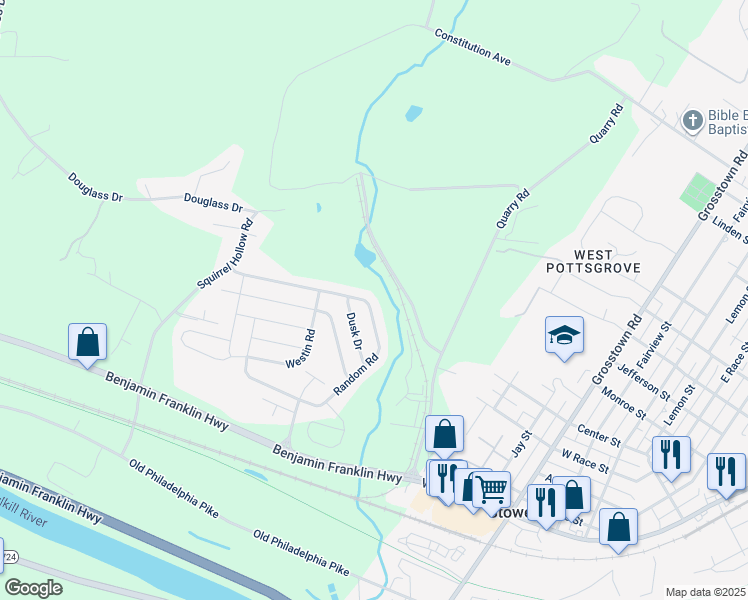 map of restaurants, bars, coffee shops, grocery stores, and more near 70 Random Road in Douglassville