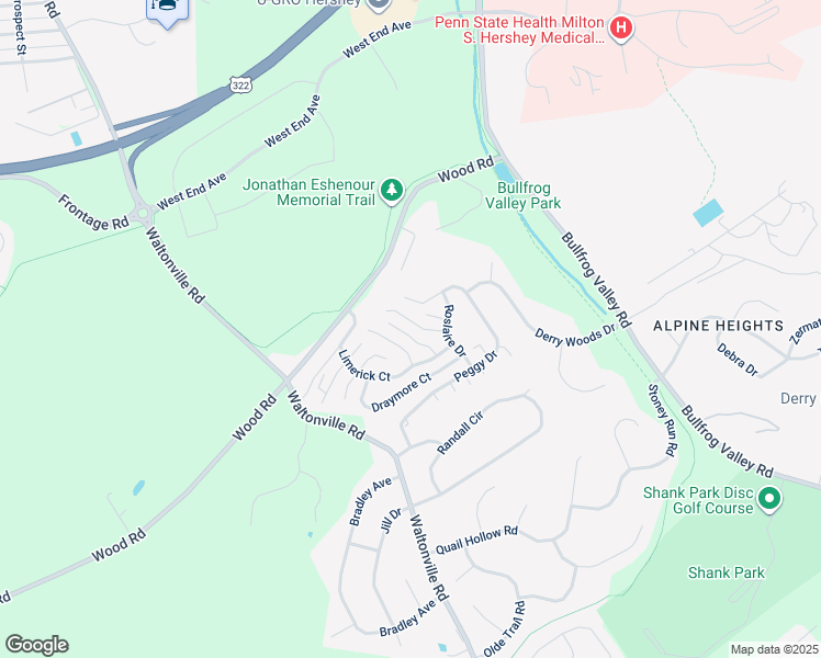 map of restaurants, bars, coffee shops, grocery stores, and more near 1159 Galway Court in Hummelstown