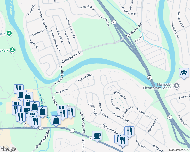 map of restaurants, bars, coffee shops, grocery stores, and more near 471 Galleon Drive in Mechanicsburg