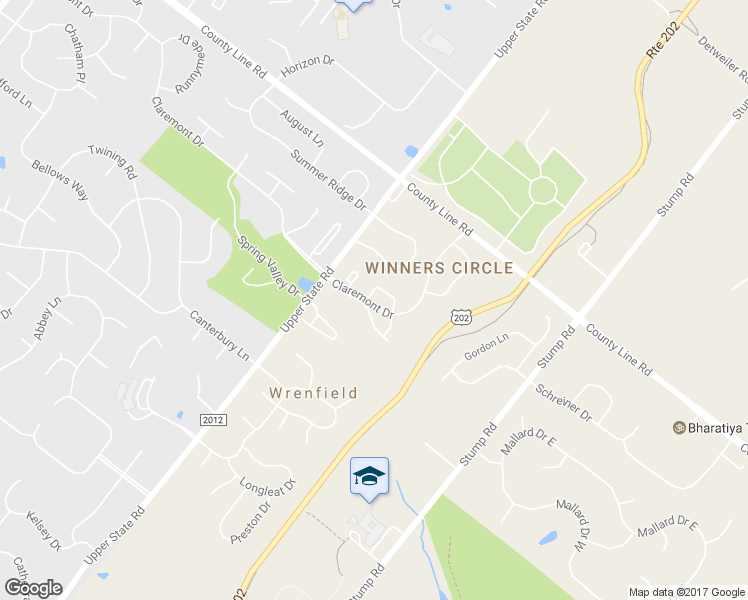 map of restaurants, bars, coffee shops, grocery stores, and more near 607 Aqueduct Drive in North Wales