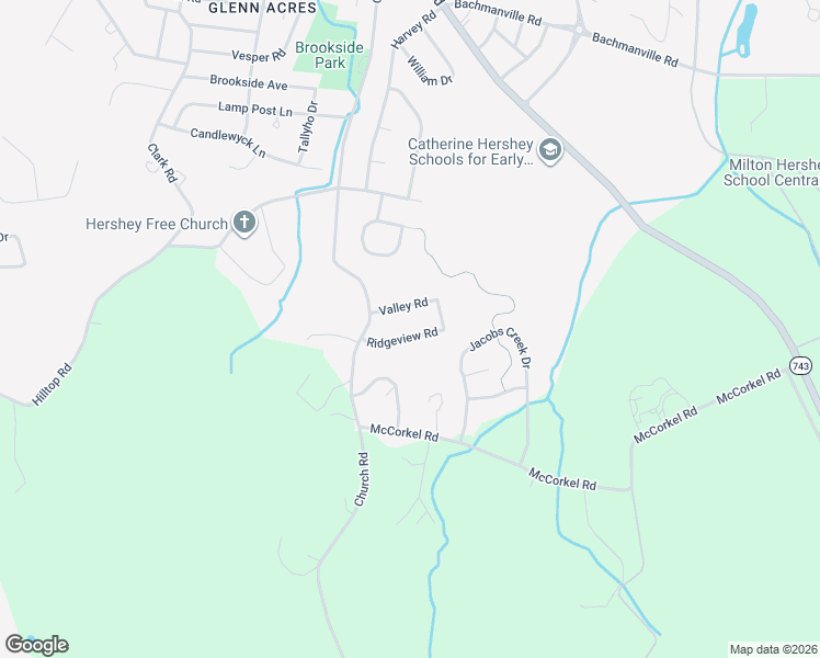 map of restaurants, bars, coffee shops, grocery stores, and more near 58000 Valley Road in Hummelstown