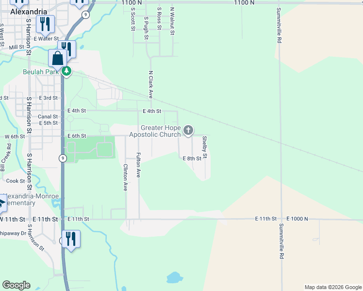 map of restaurants, bars, coffee shops, grocery stores, and more near in Alexandria