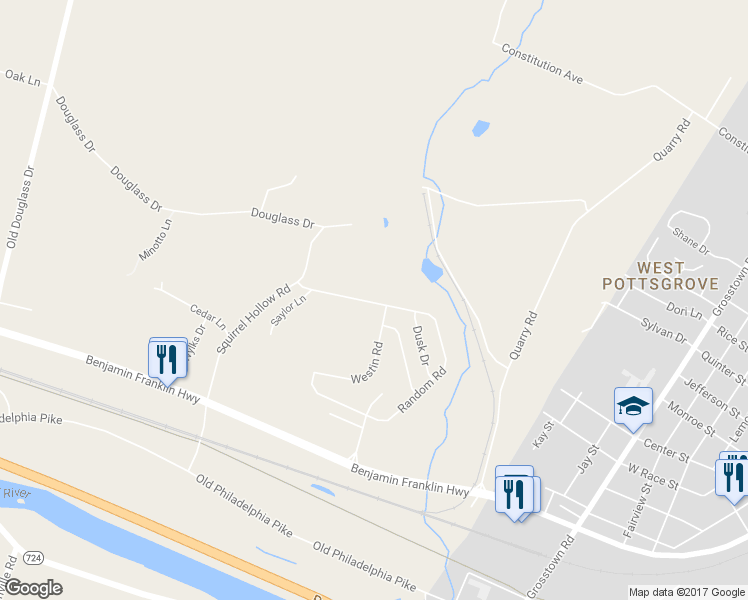 map of restaurants, bars, coffee shops, grocery stores, and more near 38 Random Road in Douglassville