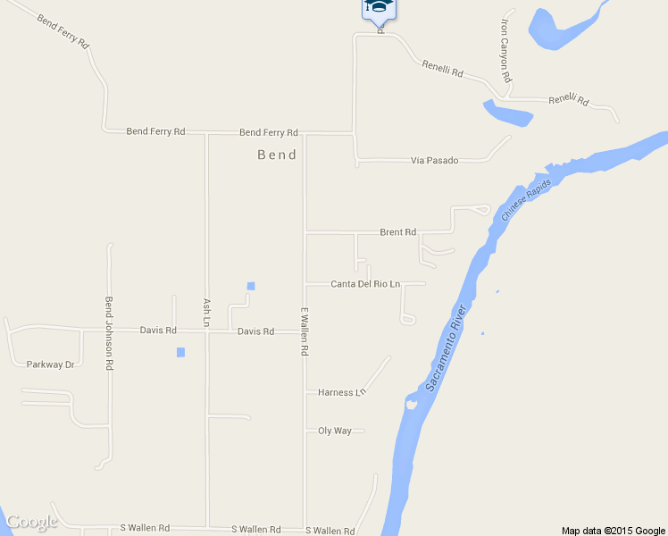 map of restaurants, bars, coffee shops, grocery stores, and more near 15850 East Wallen Road in Red Bluff