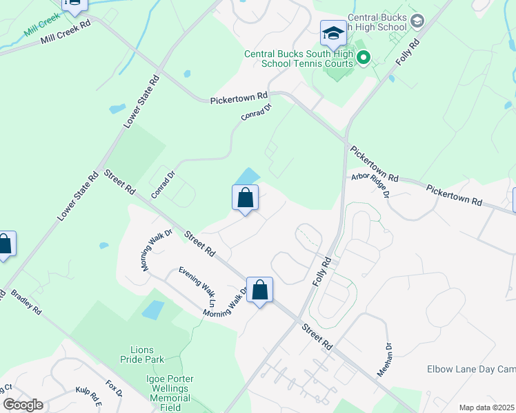 map of restaurants, bars, coffee shops, grocery stores, and more near 616 Jasmine Lane in Warrington