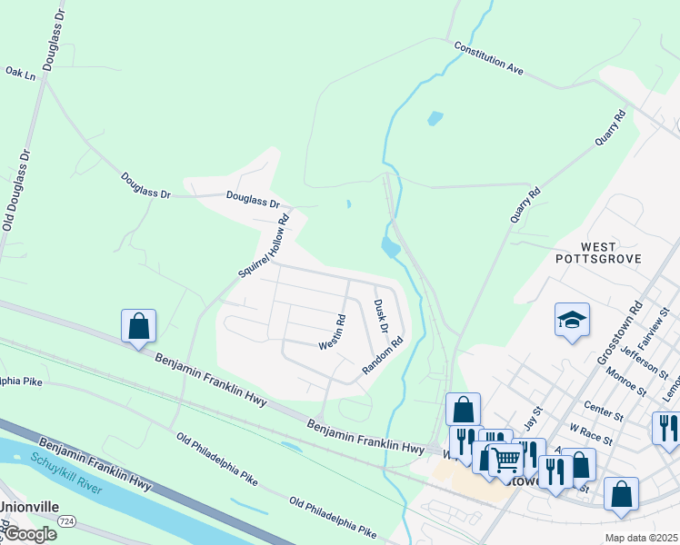 map of restaurants, bars, coffee shops, grocery stores, and more near 38 Random Road in Douglassville