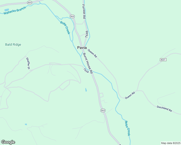 map of restaurants, bars, coffee shops, grocery stores, and more near 2585 Burnt House Road in Imler