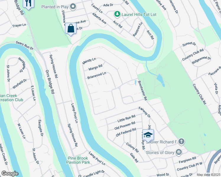 map of restaurants, bars, coffee shops, grocery stores, and more near 3503 Countryside Ln in Camp Hill