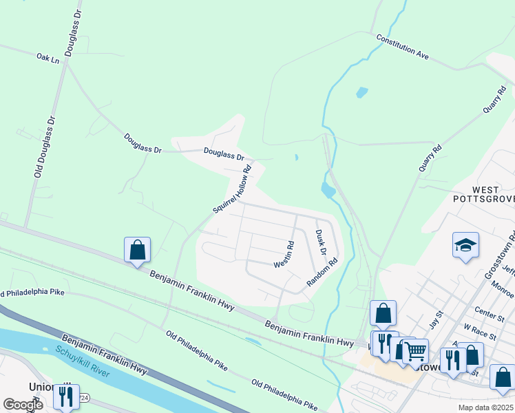 map of restaurants, bars, coffee shops, grocery stores, and more near 11 Random Road in Douglassville