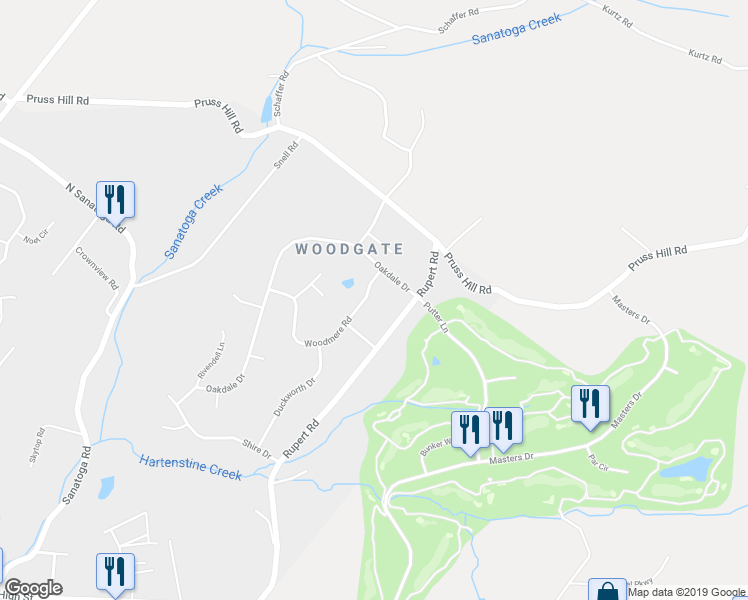 map of restaurants, bars, coffee shops, grocery stores, and more near 1488 Woodmere Road in Pottstown