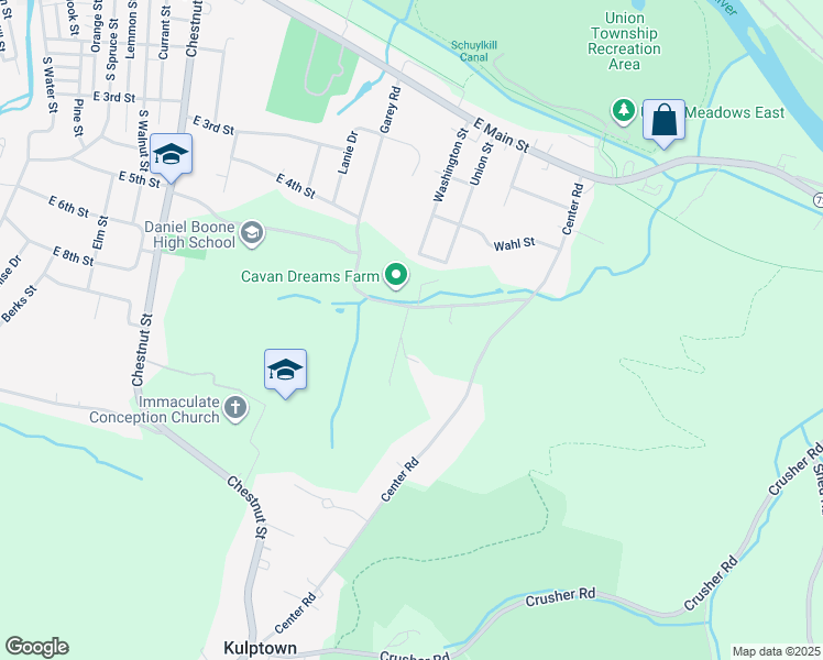 map of restaurants, bars, coffee shops, grocery stores, and more near 360 Garey Road in Douglassville
