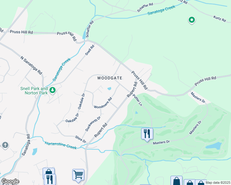 map of restaurants, bars, coffee shops, grocery stores, and more near 1488 Woodmere Road in Pottstown