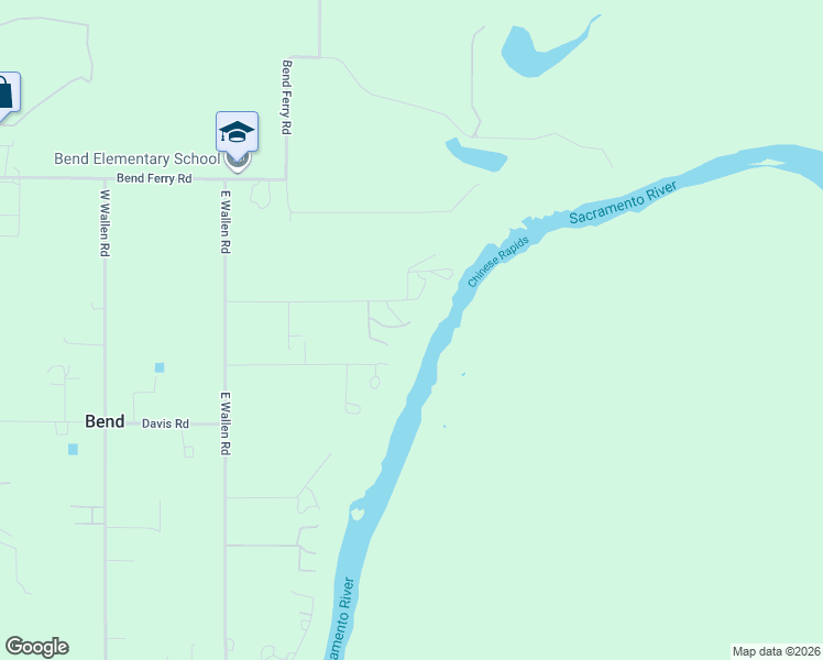 map of restaurants, bars, coffee shops, grocery stores, and more near 15840 Bosman Drive in Red Bluff