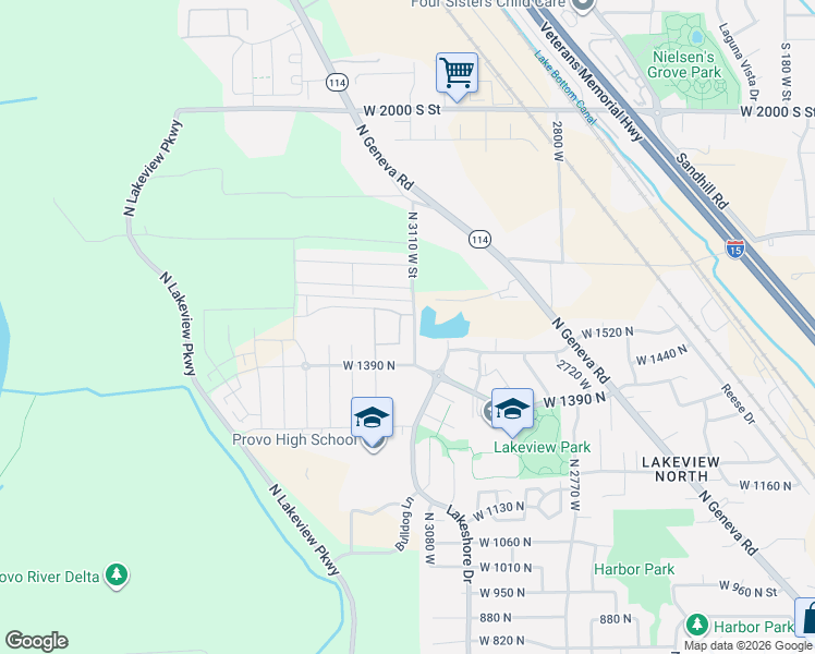 map of restaurants, bars, coffee shops, grocery stores, and more near in Provo