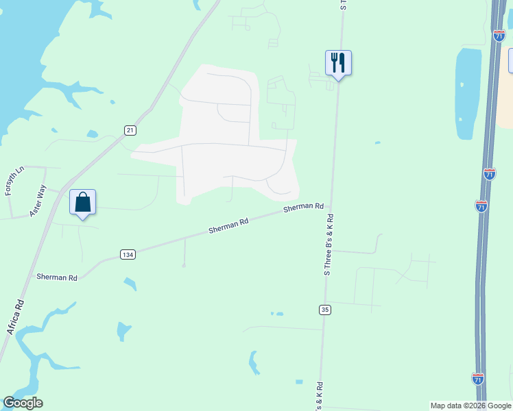 map of restaurants, bars, coffee shops, grocery stores, and more near 6481 Sherman Road in Galena