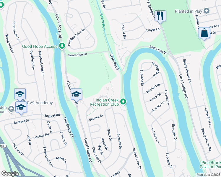 map of restaurants, bars, coffee shops, grocery stores, and more near 506 Partridge Court in Mechanicsburg
