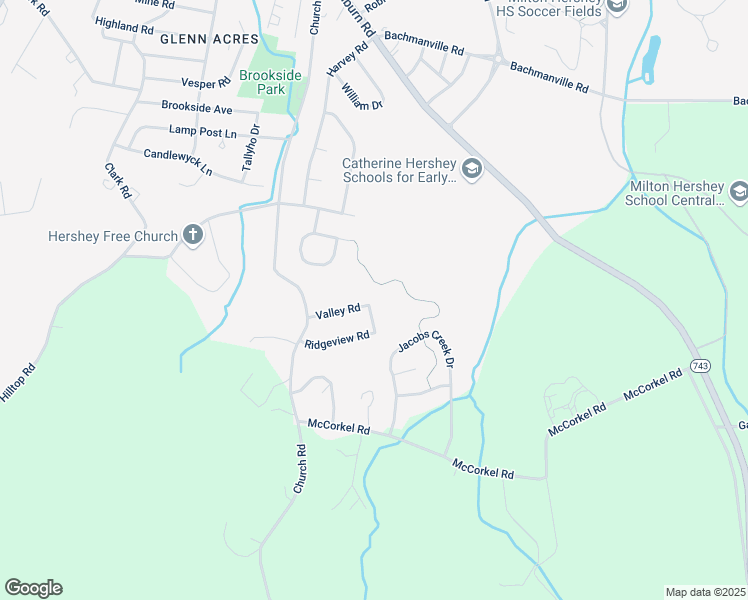 map of restaurants, bars, coffee shops, grocery stores, and more near 81 Valley Road in Hummelstown