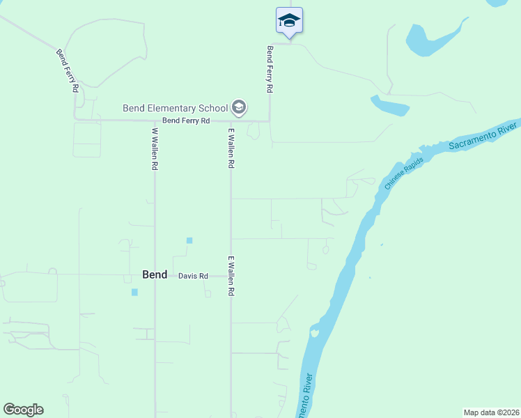 map of restaurants, bars, coffee shops, grocery stores, and more near 15850 East Wallen Road in Red Bluff