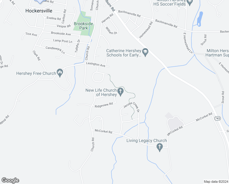 map of restaurants, bars, coffee shops, grocery stores, and more near 81 Valley Road in Hummelstown