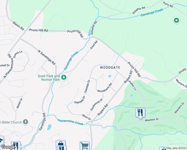 map of restaurants, bars, coffee shops, grocery stores, and more near 1140 Woodmere Road in Pottstown
