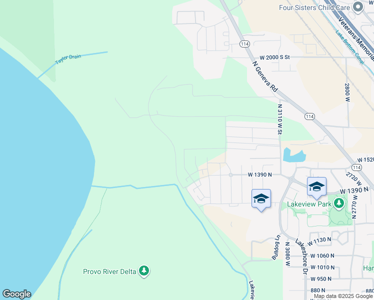 map of restaurants, bars, coffee shops, grocery stores, and more near 1462 North 3350 West in Provo