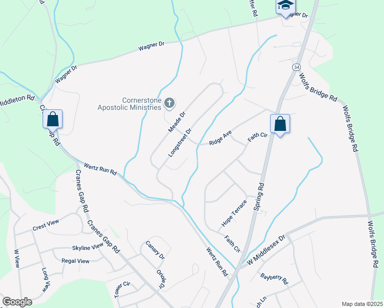 map of restaurants, bars, coffee shops, grocery stores, and more near 17 Grant Court in Carlisle