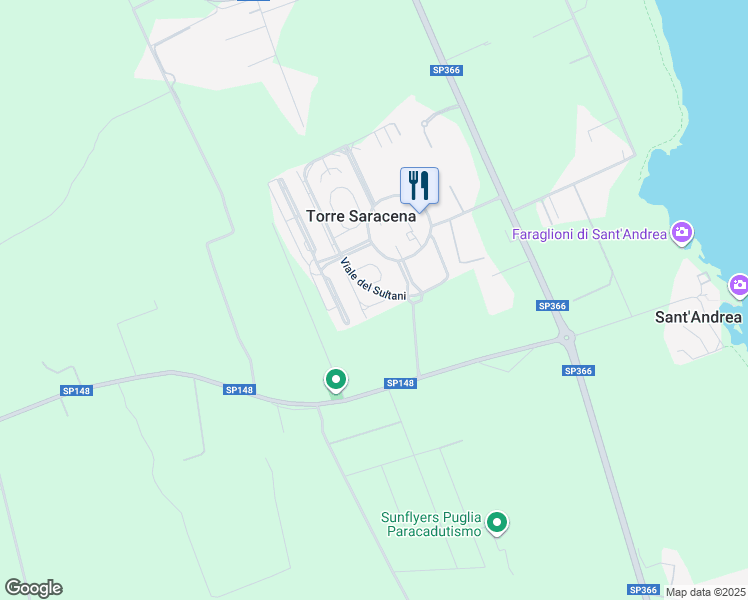 map of restaurants, bars, coffee shops, grocery stores, and more near 1 Viale degli Sceicchi in Torre Saracena